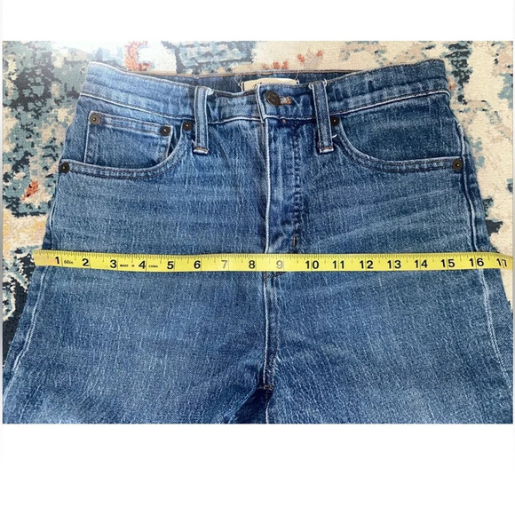 MADEWELL Womens Size 25 Medium Wash High Rise Classic Straight Leg Jeans - Picture 12 of 14
